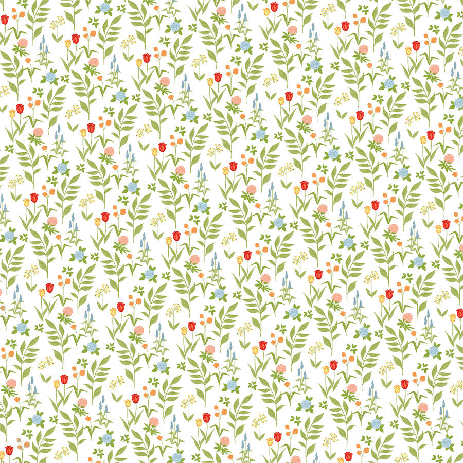 FARMHOUSE FLORAL - 12x12 Patterned Cardstock - Carta Bella