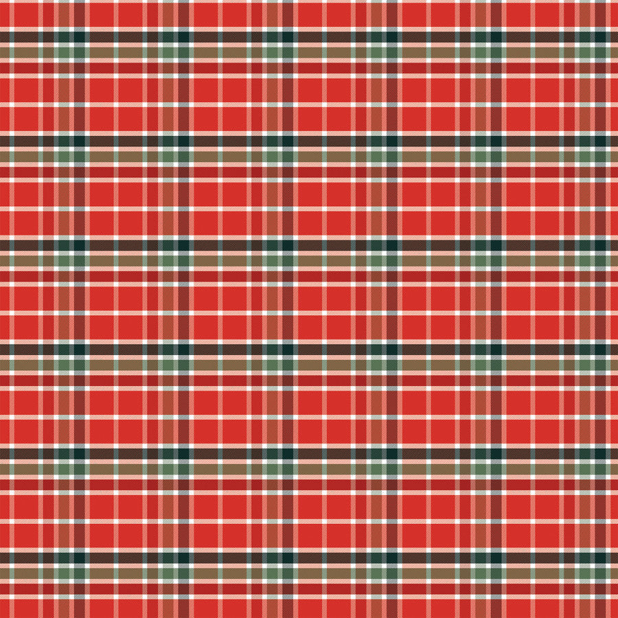 MERRY PLAID - 12x12 Patterned Cardstock - Carta Bella