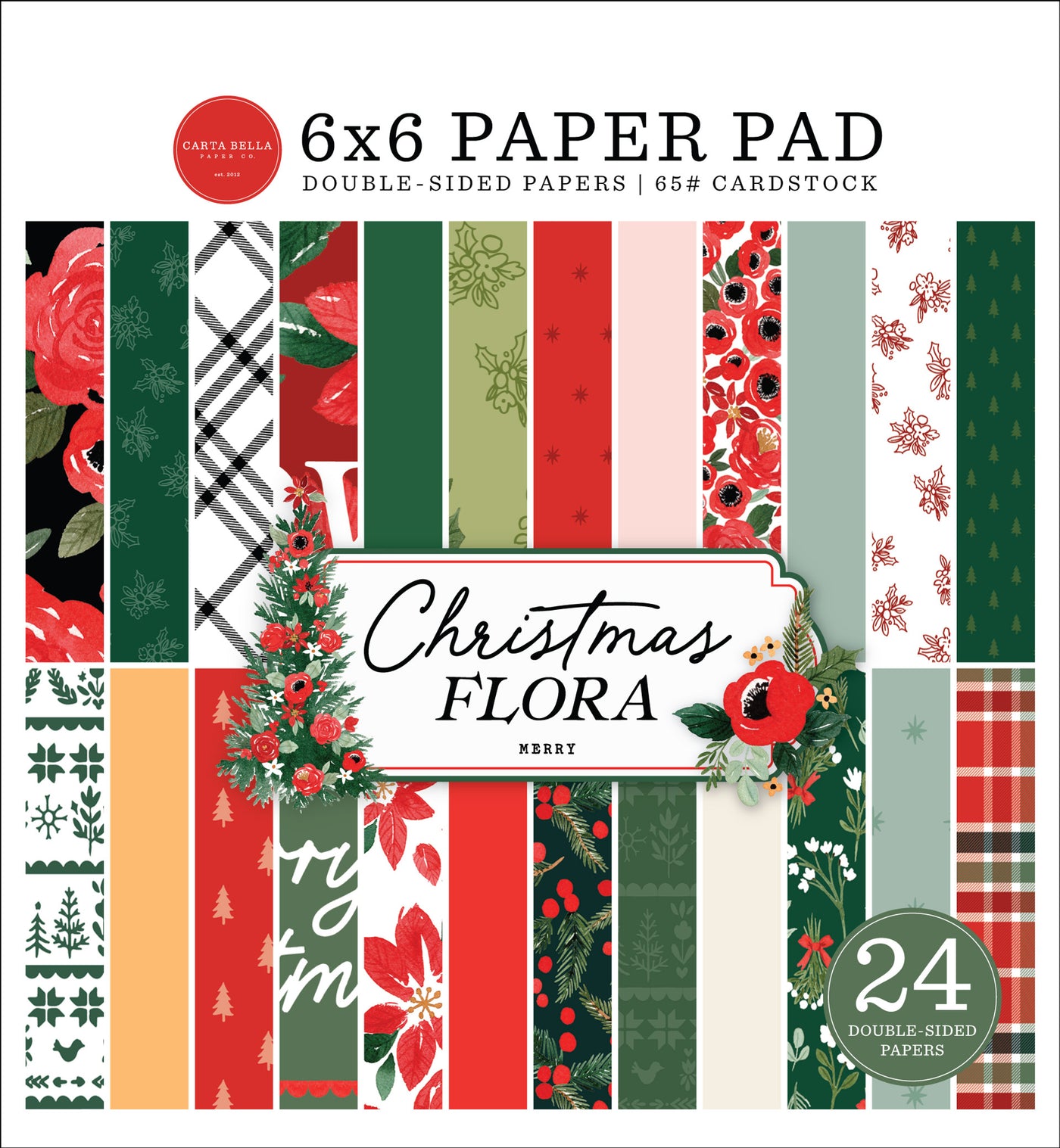 MERRY CHRISTMAS FLORA 6x6 Paper Pad - Carta Bella