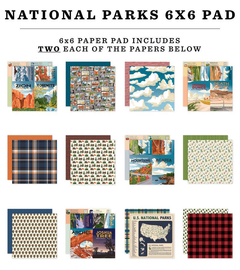 NATIONAL PARKS 6x6 Paper Pad - Carta Bella