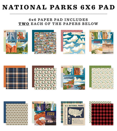 NATIONAL PARKS 6x6 Paper Pad - Carta Bella