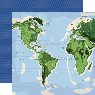 TRAVEL THE WORLD - 12x12 Double-Sided Patterned Paper - Carta Bella