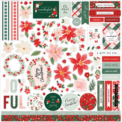 PEACEFUL CHRISTMAS FLORA 12x12 Collection Kit - Carta Bella