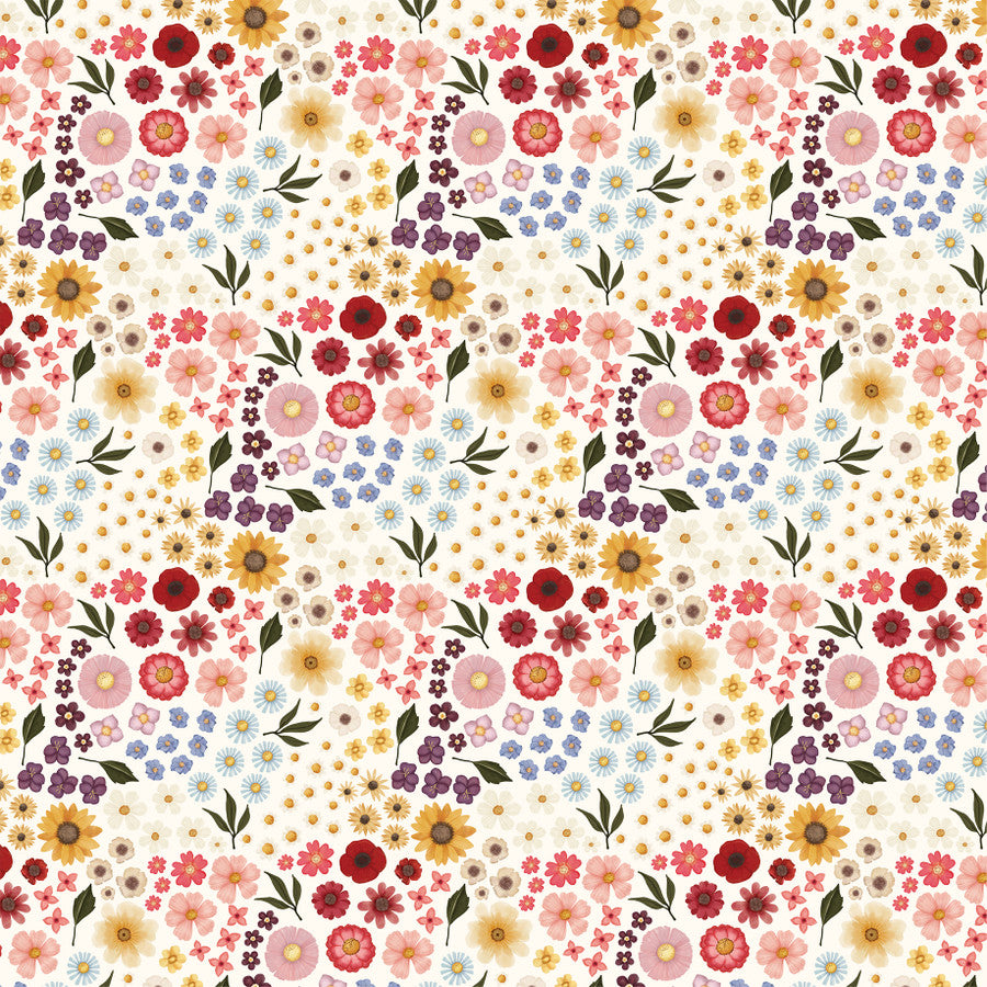 PRESSED FLORAL 6X4 JOURNALING CARDS - 12x12 Double-Sided Patterned Paper - Carta Bella
