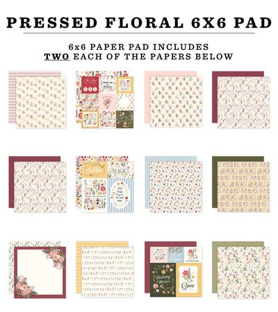PRESSED FLORAL 6x6 Paper Pad - Carta Bella