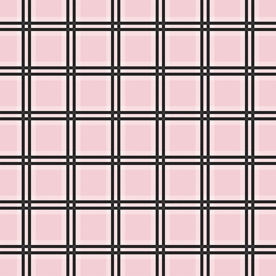 TARTAN NO. 1: PINK TATTERSALL - 12x12 Patterned Cardstock - Carta Bella