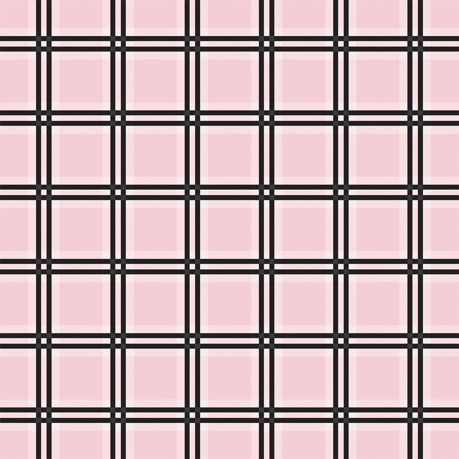 TARTAN NO. 1: PINK TATTERSALL - 12x12 Patterned Cardstock - Carta Bella