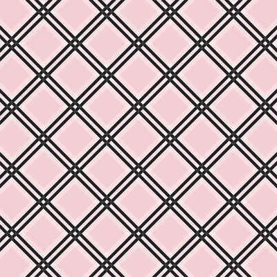 TARTAN NO. 1: PINK TATTERSALL - 12x12 Patterned Cardstock - Carta Bella