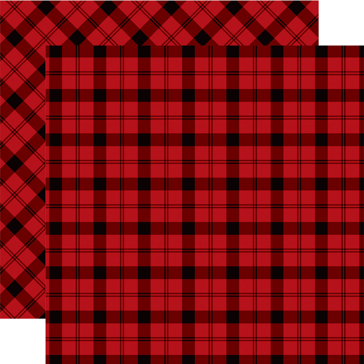 Double-sided 12x12 cardstock sheets of Windsor Plaid. Each side is different but coordinated. 80 lb. Felt texture. 