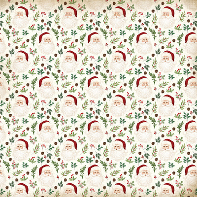 VINTAGE SANTA CLAUS - 12x12 Patterned Cardstock - Carta Bella