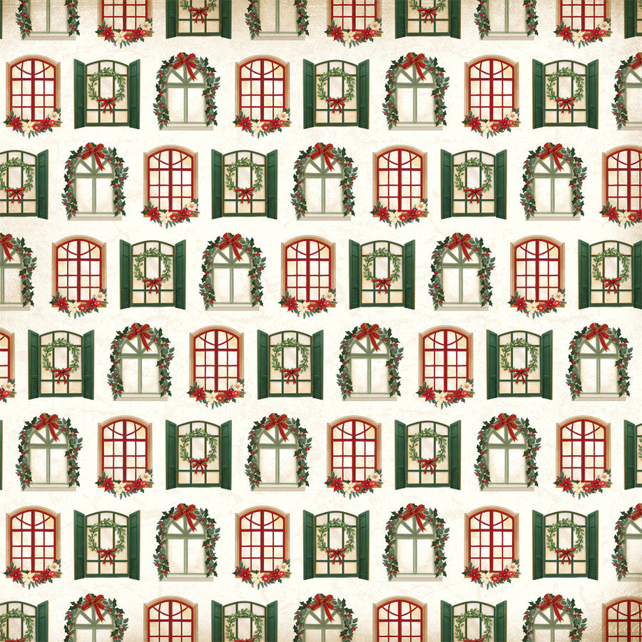 DECORATED WINDOWS - 12x12 Patterned Cardstock - Carta Bella