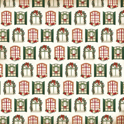 DECORATED WINDOWS - 12x12 Patterned Cardstock - Carta Bella