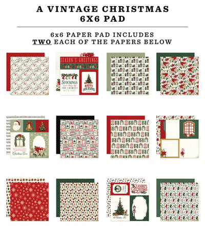 A VINTAGE CHRISTMAS 6x6 Paper Pad - Carta Bella