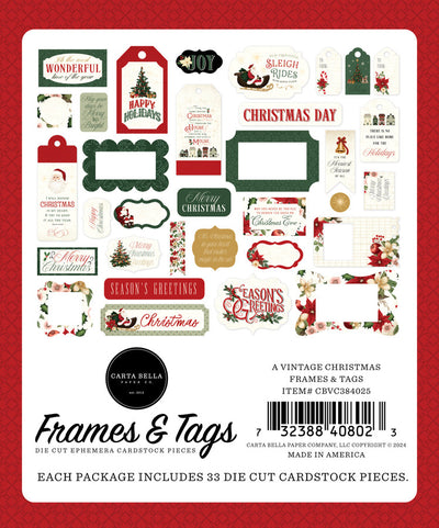 A VINTAGE CHRISTMAS Frames & Tags - Carta Bella