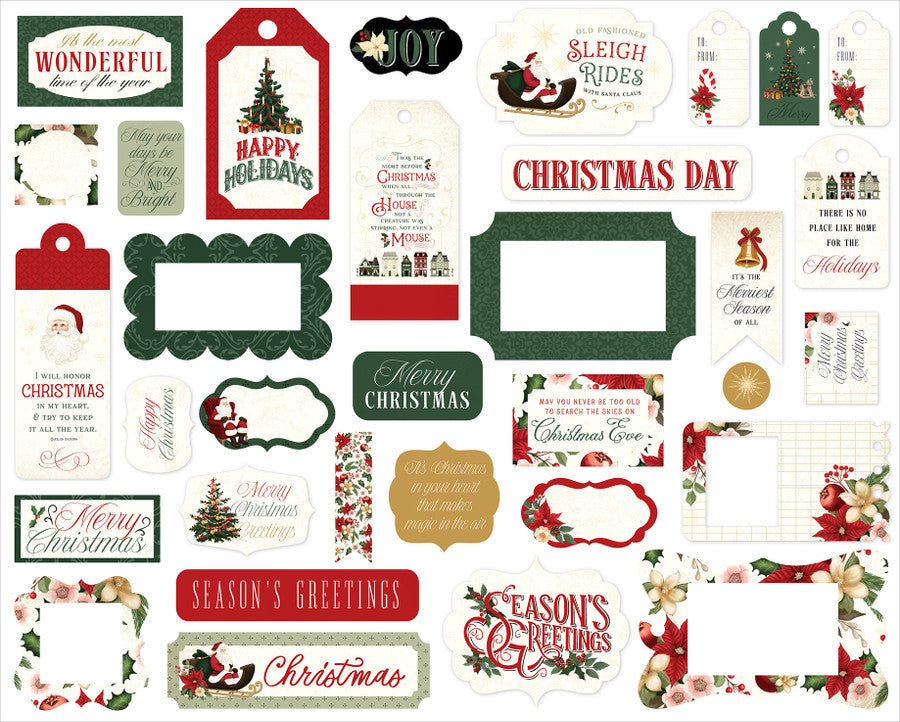 A VINTAGE CHRISTMAS Frames & Tags - Carta Bella