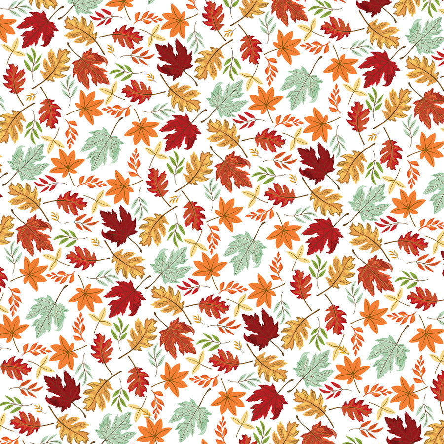 CRISP LEAVES - 12x12 Double-Sided Patterned Paper - Carta Bella