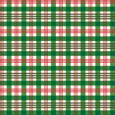 CHRISTMAS PLAID - 12x12 Patterned Cardstock - Carta Bella