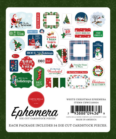 WHITE CHRISTMAS Ephemera - Carta Bella