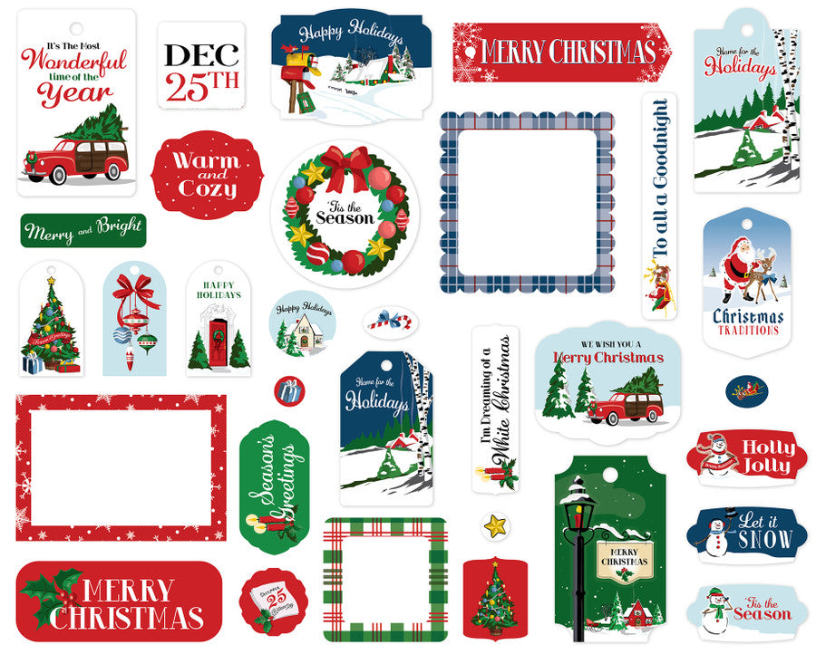 WHITE CHRISTMAS Frames & Tags - Carta Bella