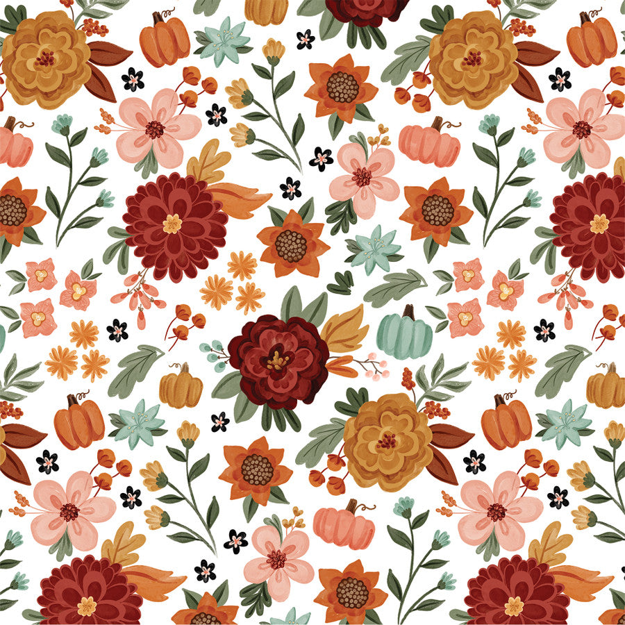 AUTUMN BLOOMS - 12x12 Double-Sided Patterned Paper - Carta Bella