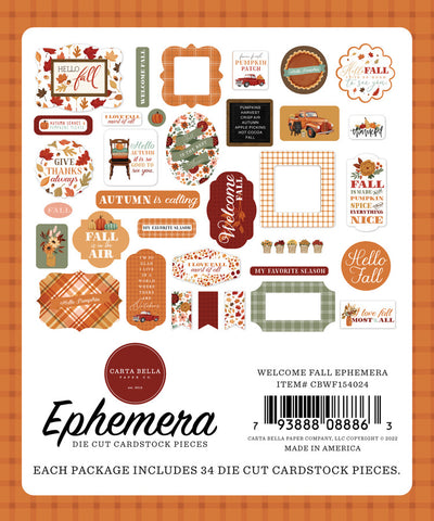 WELCOME FALL Ephemera - Carta Bella