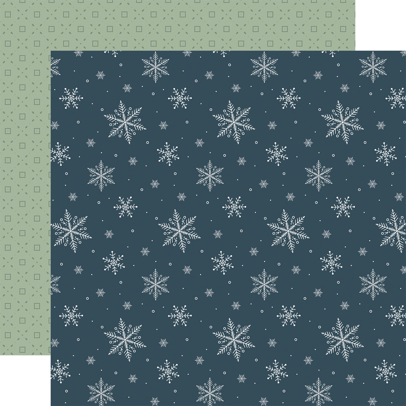 WINTER DAY FLAKES - 12x12 Patterned Cardstock - Carta Bella