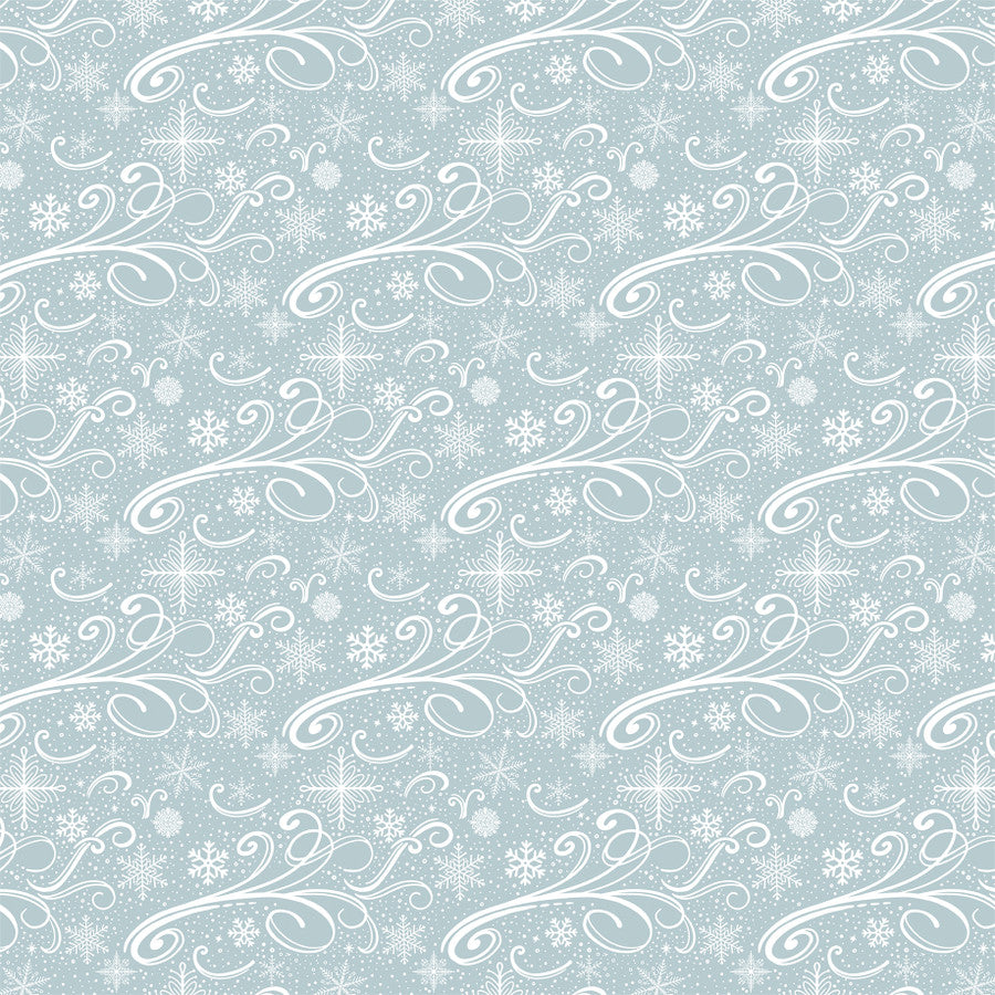SNOWY SWIRLS - 12x12 Patterned Cardstock - Carta Bella