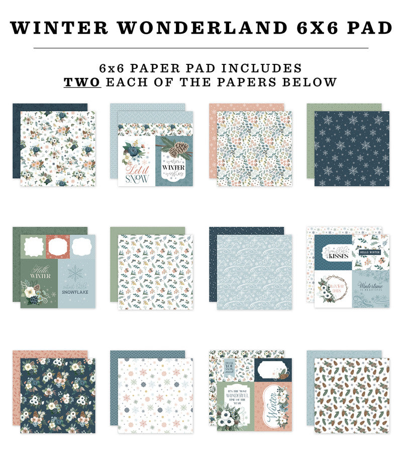 WINTER WONDERLAND 6x6 Paper Pad - Cart Bella