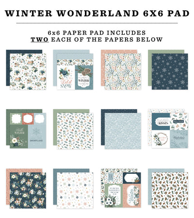 WINTER WONDERLAND 6x6 Paper Pad - Cart Bella