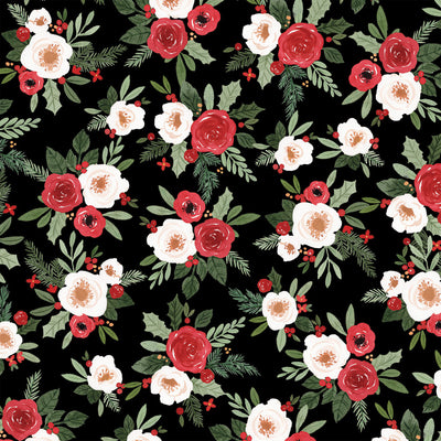 FESTIVE FLORAL - 12x12 Patterned Cardstock - Carta Bella