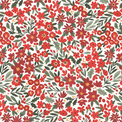 CHRISTMAS FLORAL - 12x12 Patterned Cardstock - Carta Bella