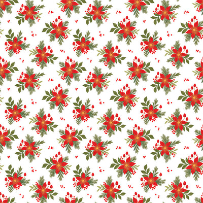 POPULAR POINSETTIA - 12x12 Double-Sided Patterned Paper - Echo Park