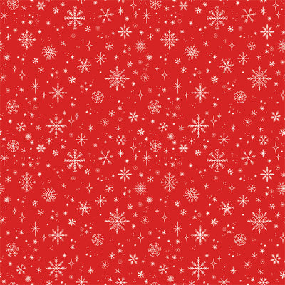 RED SNOWFLAKES - 12x12 Double-Sided Patterned Paper - Echo Park
