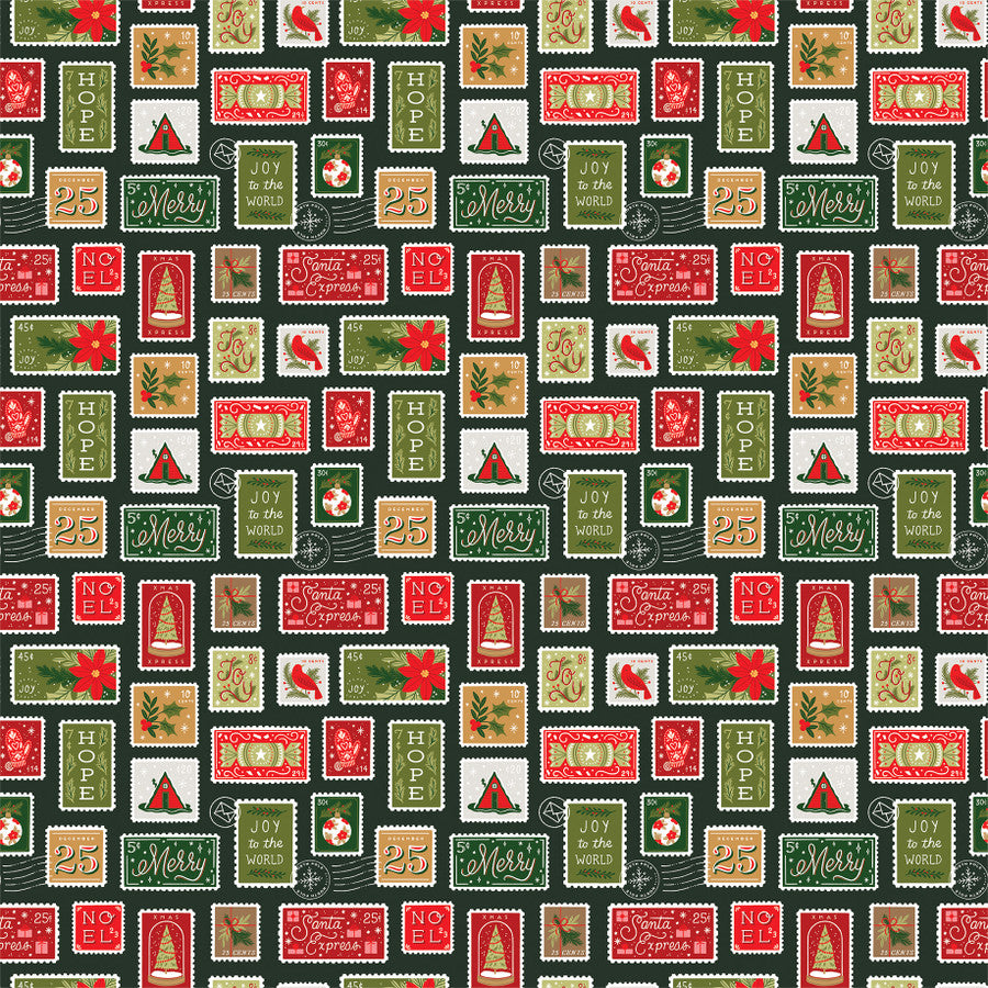MERRY STAMPS - 12x12 Double-Sided Patterned Paper - Echo Park