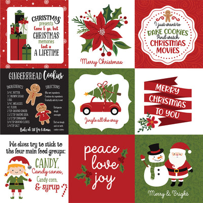CHRISTMAS MAGIC 4X4 JOURNALING CARDS - 12x12 Double-Sided Paper - Echo Park