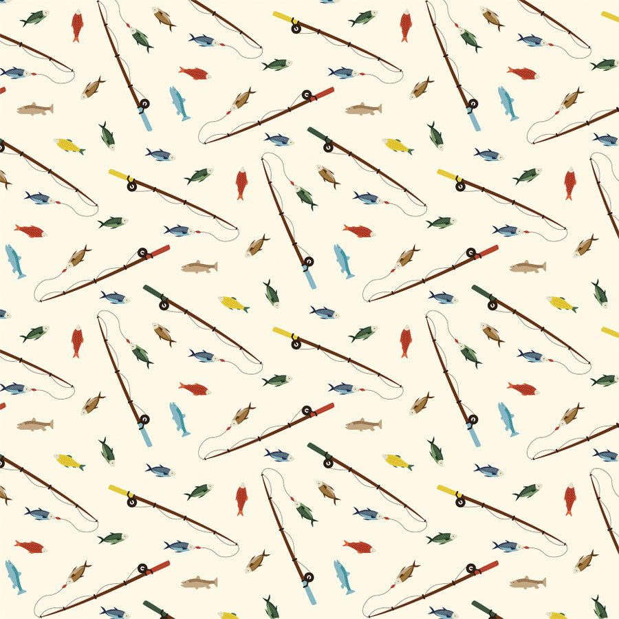 OUT FISHING - 12x12 Double-Sided Patterned Paper - Echo Park