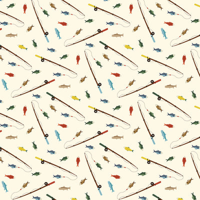 OUT FISHING - 12x12 Double-Sided Patterned Paper - Echo Park