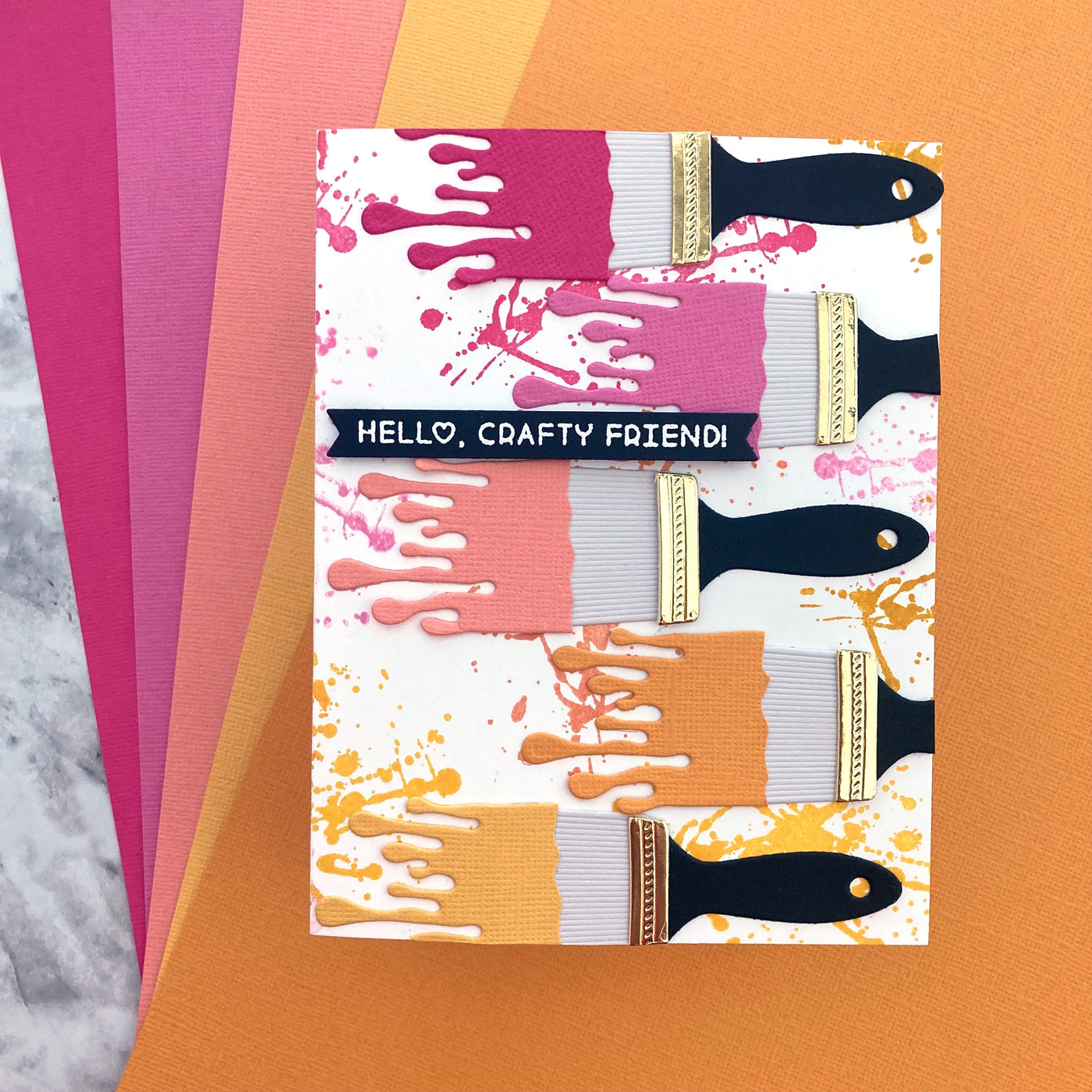 Handmade card featuring Encore Textured Cardstock 