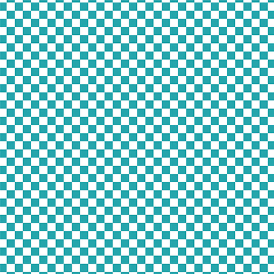 CHECKERBOARD TEAL - 12x12 Patterned Cardstock - Echo Park