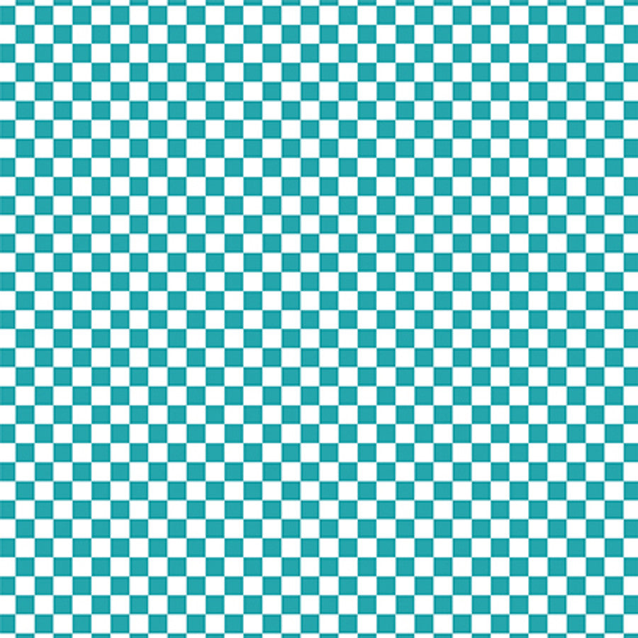 CHECKERBOARD TEAL - 12x12 Patterned Cardstock - Echo Park