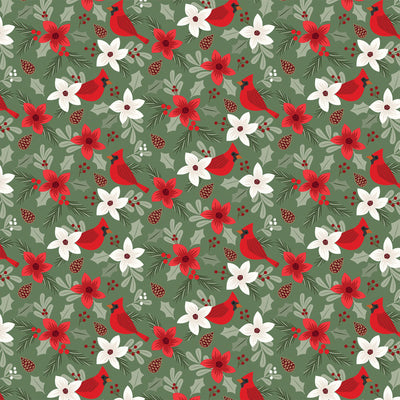 CARDINAL FLORAL - 12x12 Double-Sided Patterned Paper - Echo Park