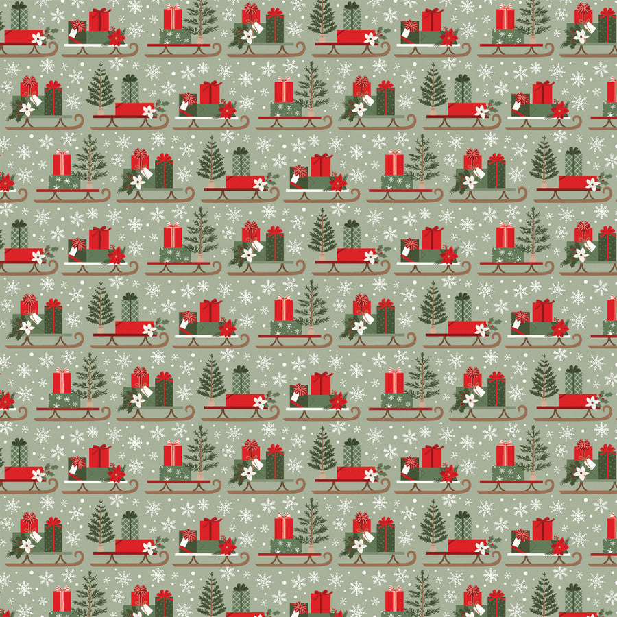 CHRISTMAS DELIVERY - 12x12 Double-Sided Patterned Paper - Echo Park