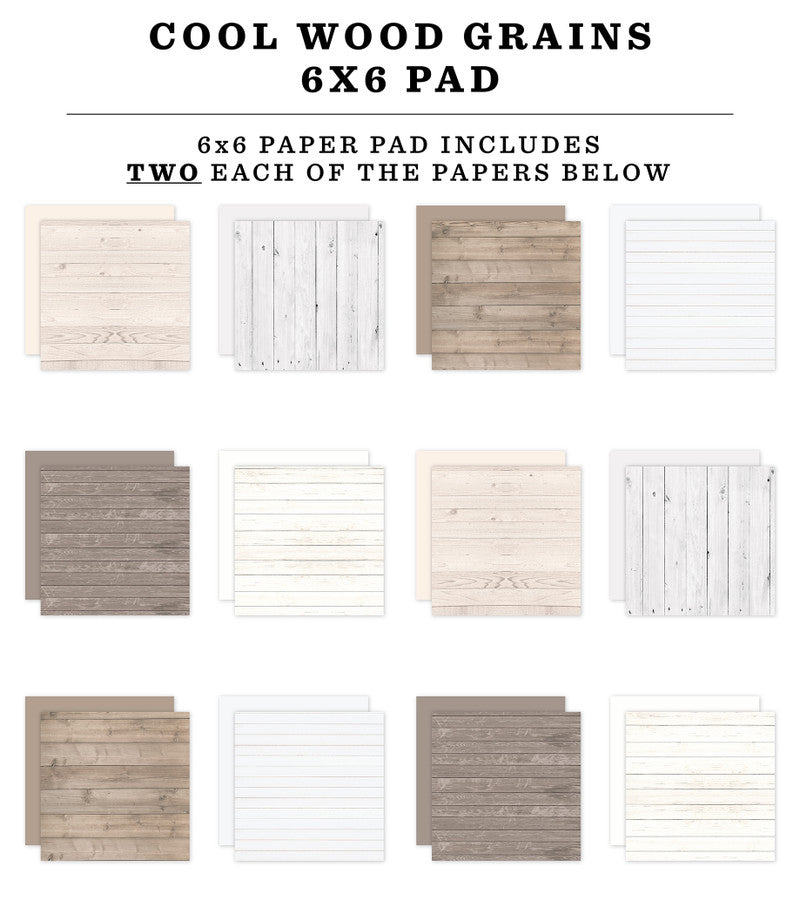 COOL WOOD GRAINS 6x6 Paper Pad - Echo Park