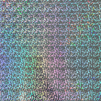Confetti Rings Holographic Cardstock - 12x12 silver holographic cardstock with a small ring pattern