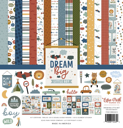 Twelve double-sided designer sheets with perfect designs to create memories for a little boy's world. Boy-relevant themes—12x12 textured cardstock.