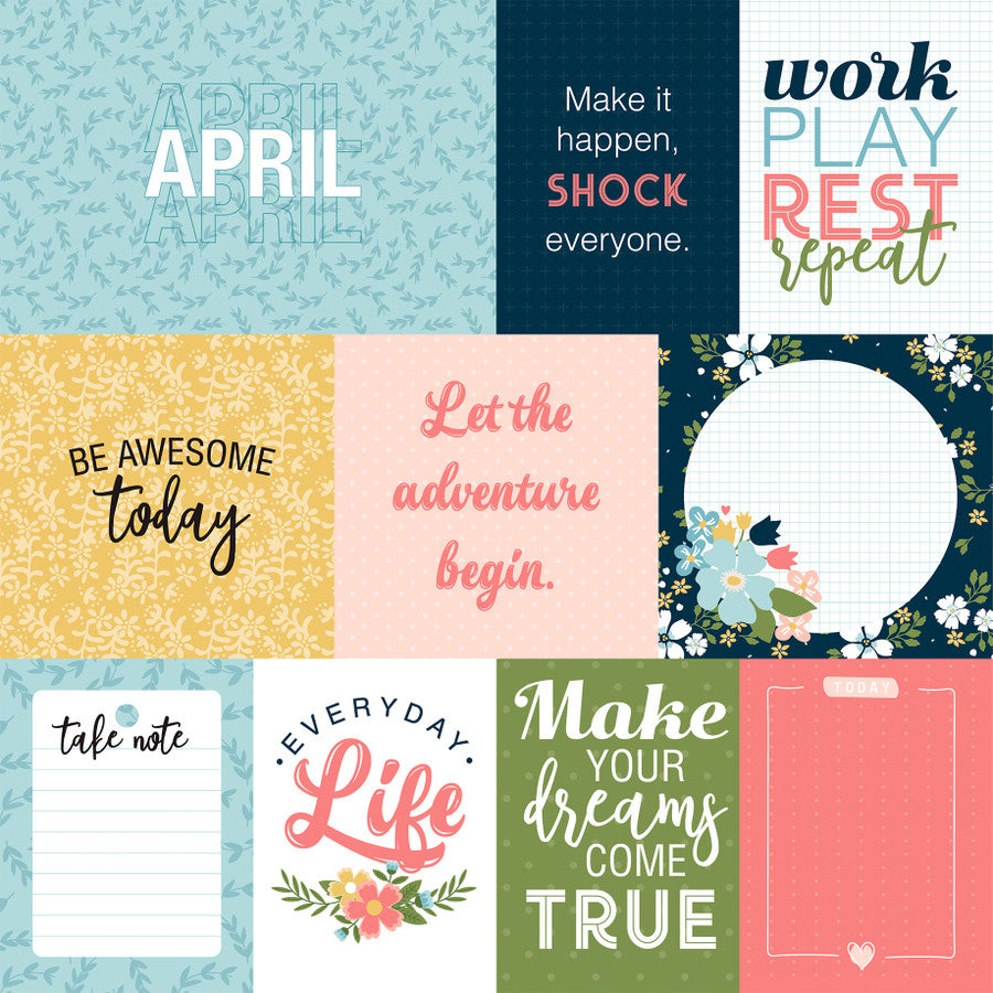 APRIL - 12x12 Double-Sided Patterned Paper - Echo Park