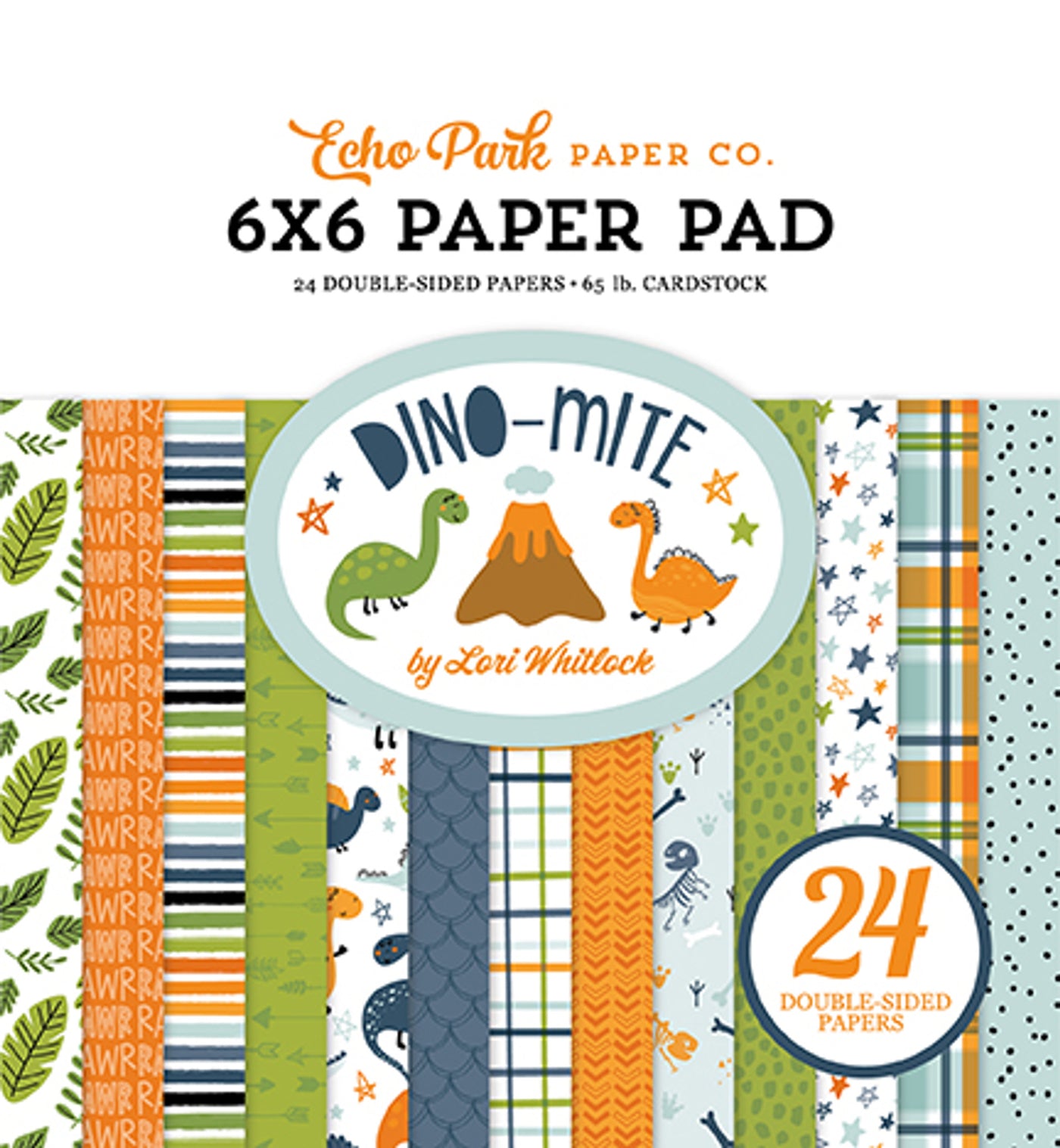 6x6 pad features cute designs and colors to celebrate a love for dinos! Fun for cards and papercrafts. Includes 24 double-sided pages.