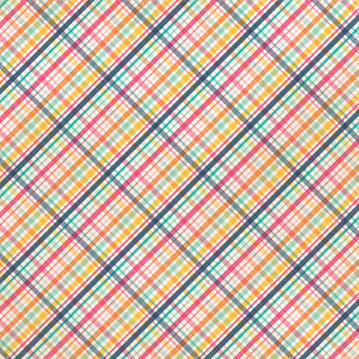 SUMMER LOVIN PLAID - 12x12 Double-Sided Patterned Paper - Echo Park