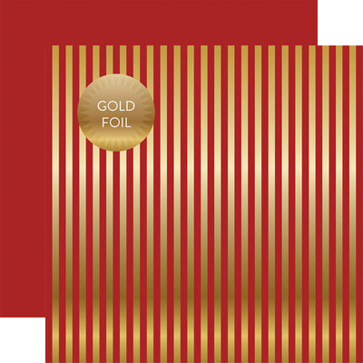 AUTUMN GOLD FOIL STRIPES - 12x12 Paper Pack - Echo Park