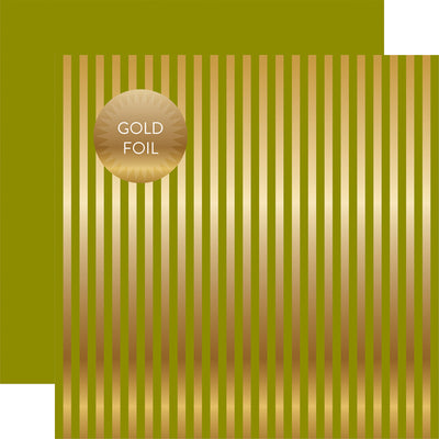 AUTUMN GOLD FOIL STRIPES - 12x12 Paper Pack - Echo Park
